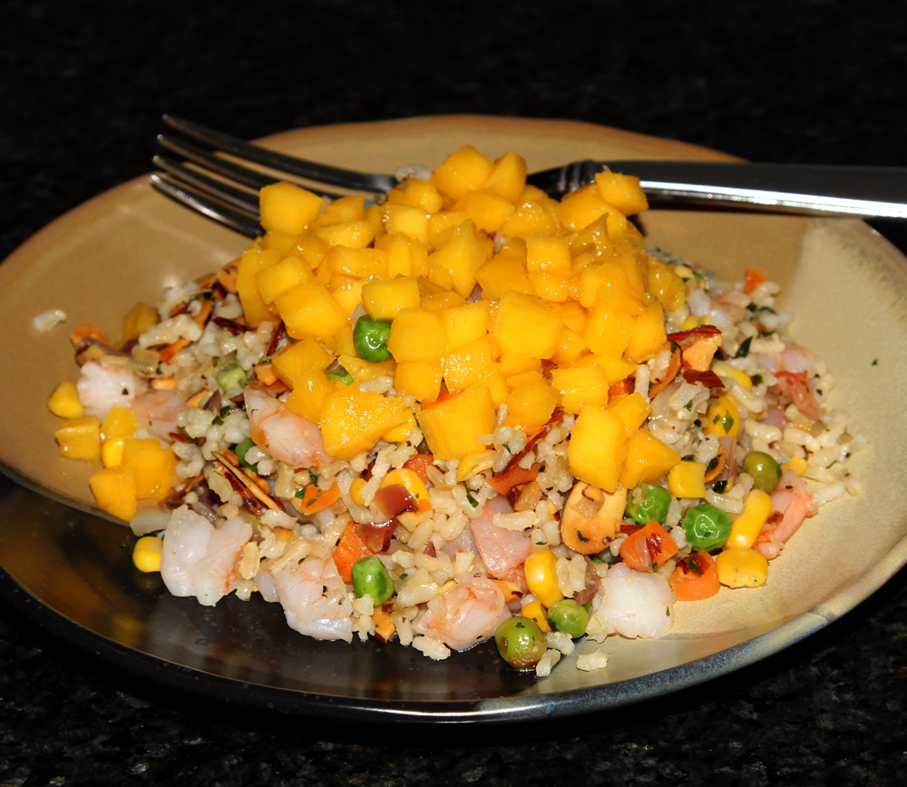 shrimp mango rice salad
